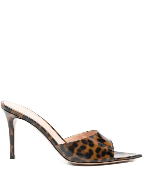 Gianvito Rossi 85mm Elle leather heeled sandals Brown G1513085RIC