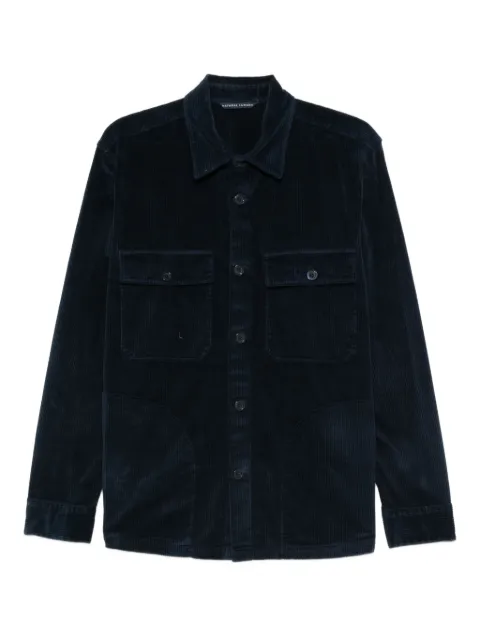 120% Lino corduroy pocket shirt Blue 32ELIM89S6G410000