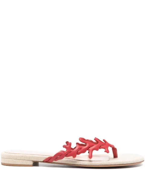 Gianvito Rossi Ocean thong-strap flat sandals Red G1013405RICNP1