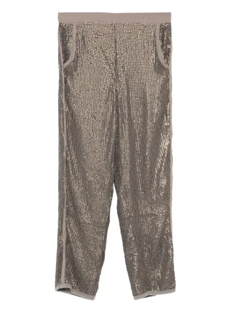 Mes Demoiselles sequin-embellished trousers Green MOORE