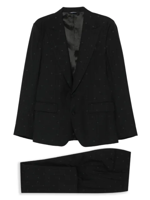 Dolce & Gabbana pinstripe-monogram suit Black GK036TFR203