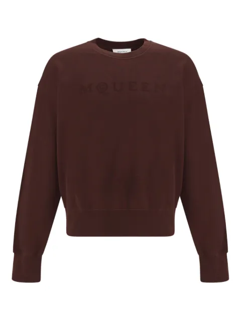 Alexander McQueen logo-print sweatshirt Brown 839216QTADU0641