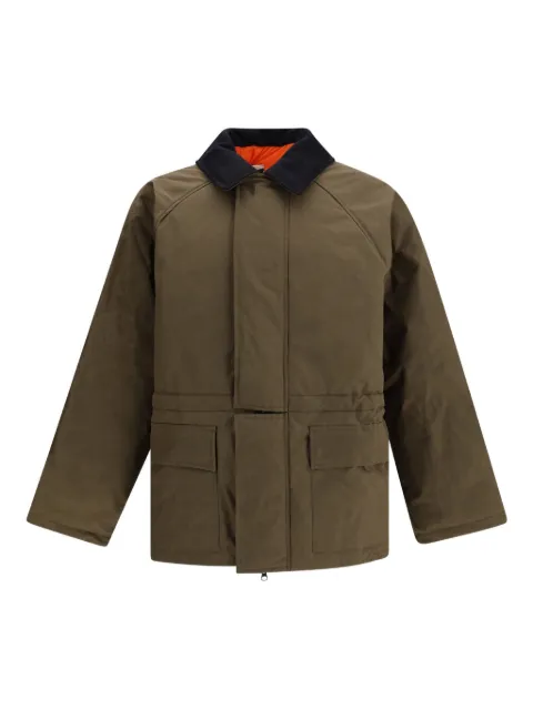 GR10K padded corduroy-collar parka Green CG132192DE10