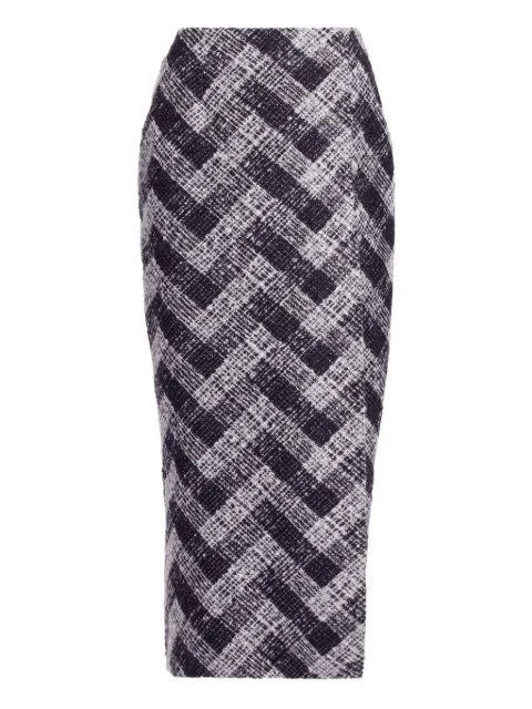 Elie Saab chevron midi skirt Black SK199NP25TU014