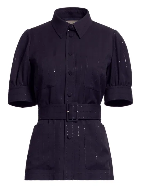 Elie Saab belted crepe shirt Black SH114NP25CD019