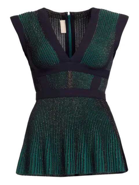 Elie Saab metallic top Green TO199NP25VI001