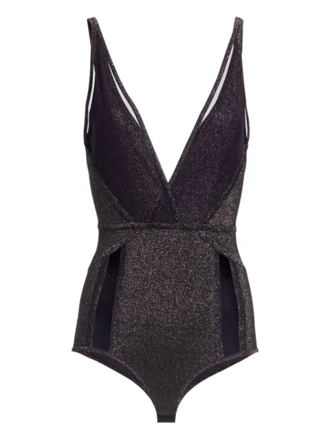 Elie Saab metallic knitted body Black TO198NP25VI001