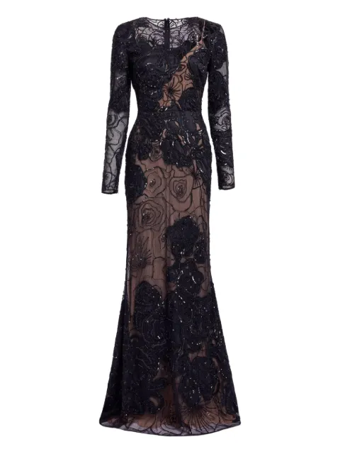Elie Saab bead-embellished maxi dress Black D0822NP25BE037