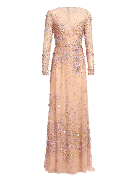 Elie Saab sequin-embellished maxi dress Pink D0821NP25BE038