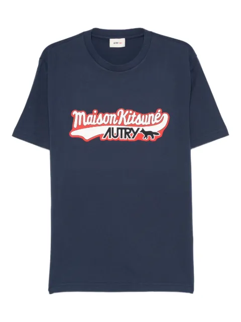Maison Kitsuné logo-print t-shirt Blue TSPXMK2B