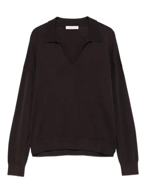 Incotex polo-neck long-sleeve t-shirt Black 850183ZM696