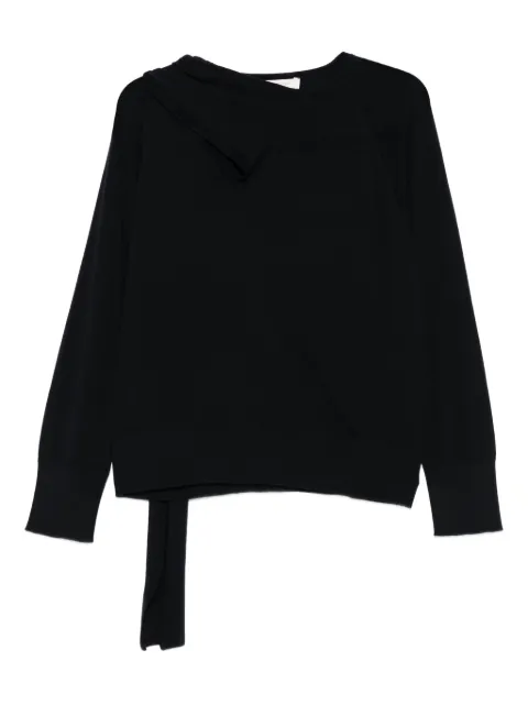 Incotex cut-out detail sweater Black 853286ZM696