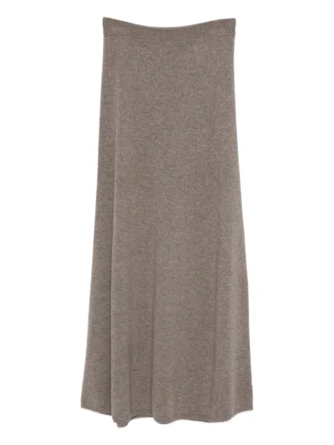 Lisa Yang ribbed-trim cashmere skirt Neutrals 2022005TL