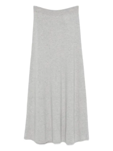 Lisa Yang ribbed-trim cashmere skirt Grey 2022005