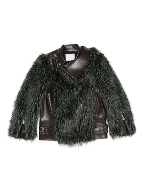 sacai panelled jacket Brown 2508237