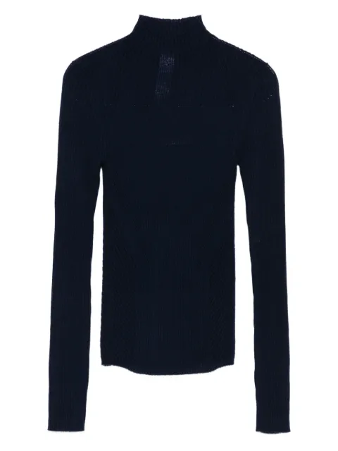 TWINSET high-neck ribbed sweater Blue 252TT3111