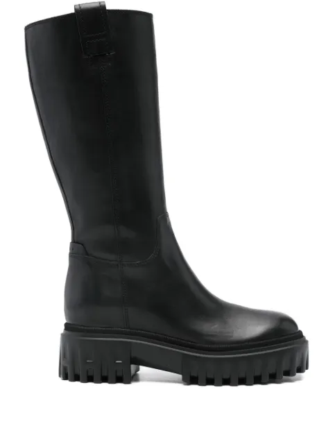 Hogan leather mid-calf boots Black HXW7000FV40KXT