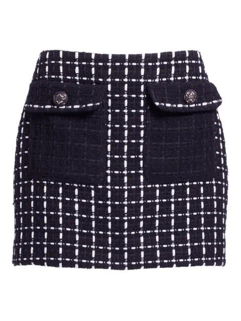 Elie Saab tweed pocket mini skirt Black SK198NP25TW007