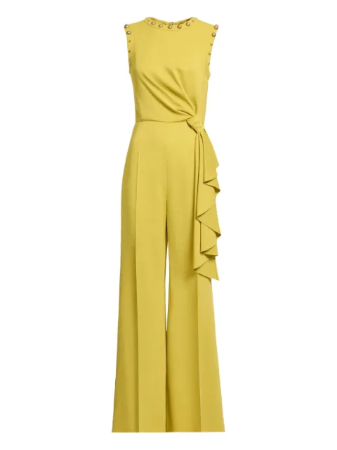 Elie Saab stud-embellished jumpsuit Yellow JU106EP25CD018