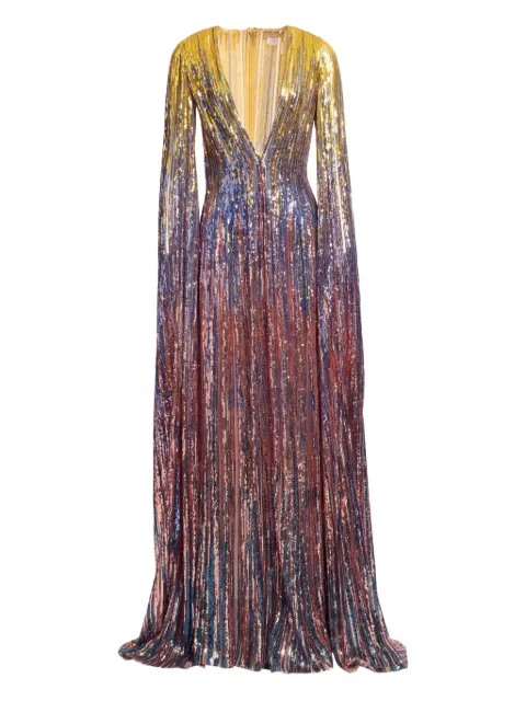 Elie Saab sequin maxi dress Blue D0757NP25YA039