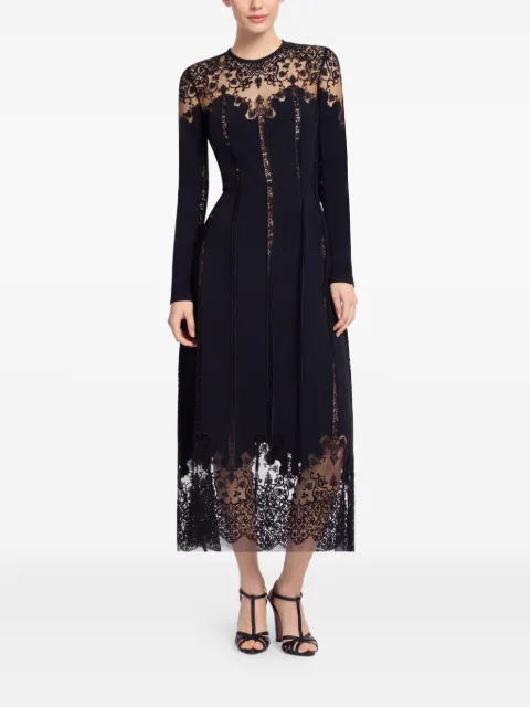Elie Saab Cady midi dress Black D0815NP25YAC07