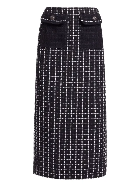 Elie Saab tweed midi skirt Black SK197NP25TW007