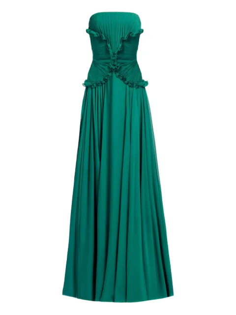 Elie Saab silk maxi dress Green D0843NP25SI001