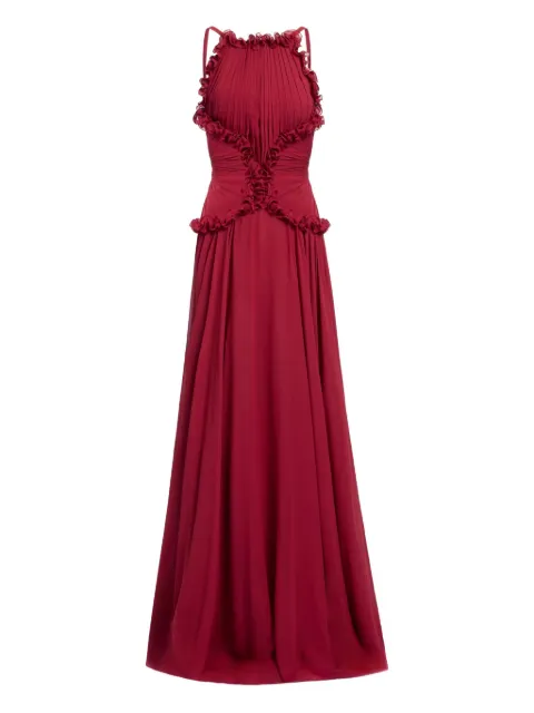 Elie Saab silk maxi dress Red D0841NP25SI001