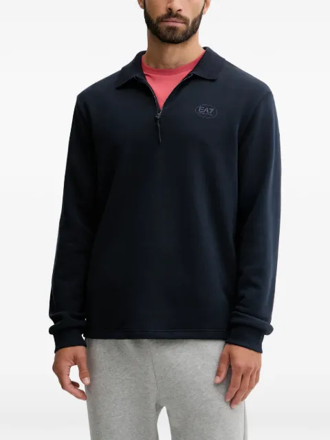 Ea7 Emporio Armani half-zip logo sweater Blue 7M000883AF12661