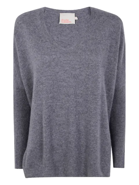 absolut cashmere V-neck cashmere sweater Grey ACF202012C