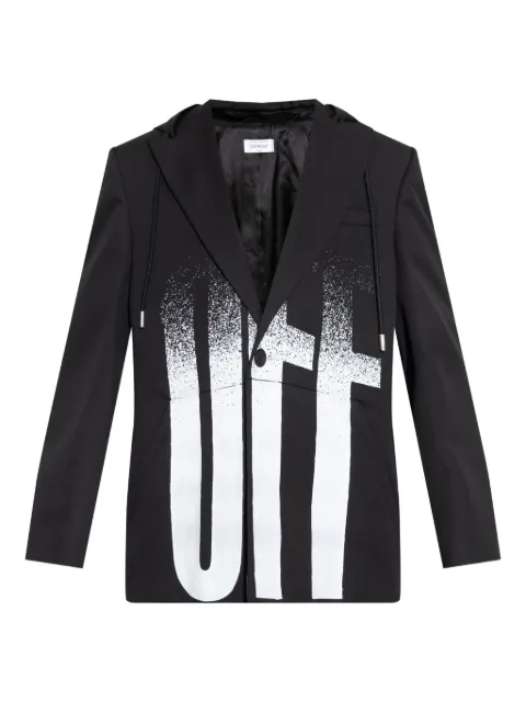 Off-White hooded spray-paint jacket Black OMEN09LF25FAB0011001