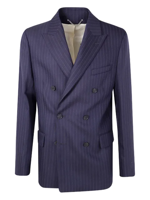 Golden Goose pinstripe double-breasted jacket Blue GMP00835P00209850629