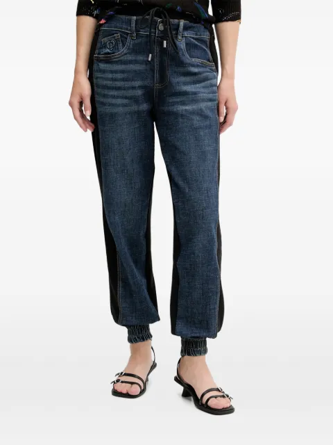 Desigual logo patch jeans Blue 25WWDD08