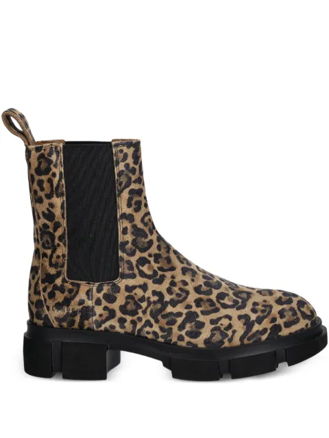 Copenhagen leopard-print lug-sole Chelsea boots Brown CPH570