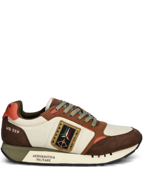 Aeronautica Militare embroidered sneakers Neutrals SC0292UCT03547