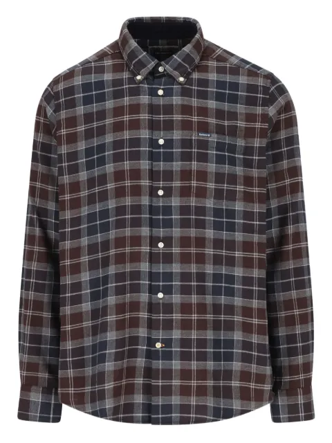 Barbour check-pattern cotton shirt Grey MSH4991TN38
