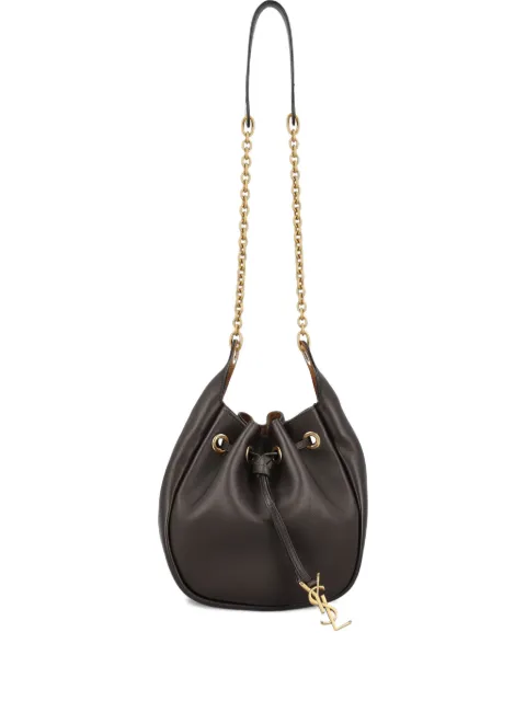 Saint Laurent Paris drawstring chain bucket bag Brown 840888AAFC0