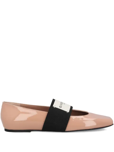 Givenchy sliced square leather ballet flats Neutrals BE5010E2FF