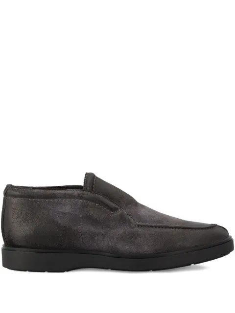 Tagliatore suede-leather loafers Grey STOKEAIORI25OT542