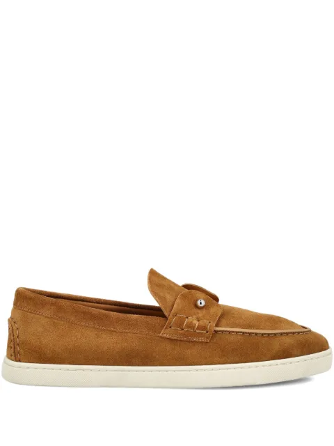 Christian Louboutin Chambeliboat suede-leather boat shoes Brown 3240184C958