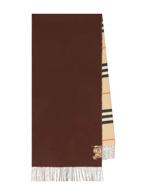 Burberry knight-logo check scarf Brown 8113931