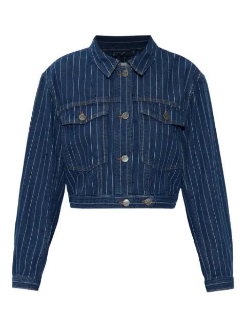 MUNTHE Lindy pinstripe cropped jacket Blue 253154425316