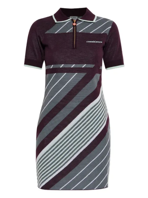 Casablanca striped polo dress Grey WAW25KW108701