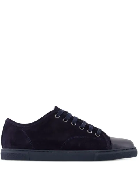 Lanvin suede leather cap-toe sneakers Blue FWSKDBB1ANAPH24285
