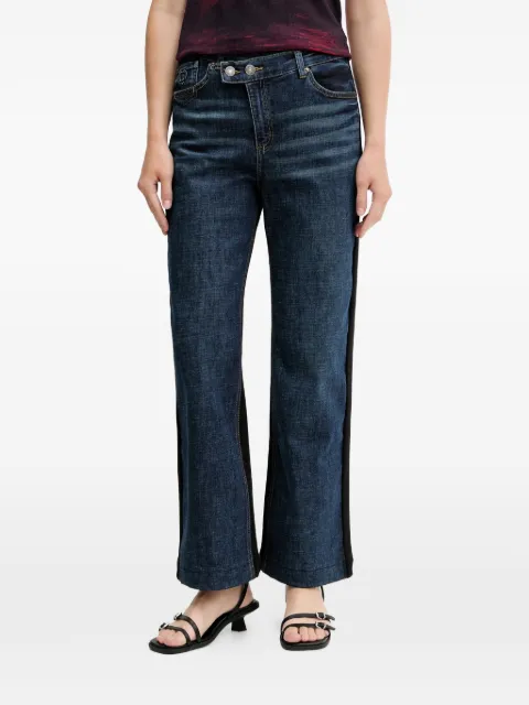 Desigual logo detail trousers Blue 25WWDD14