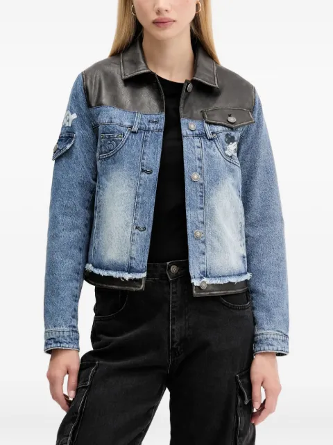 Desigual panel frayed jacket Blue 25WWED16