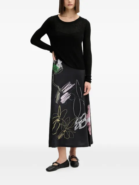 Desigual floral print slip midi dress (set of two) Black 25WWVK25