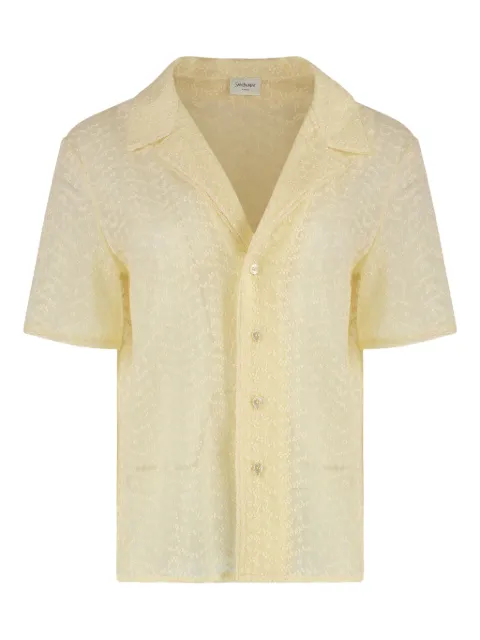 Saint Laurent embroidered muslin pajama set Yellow 843691Y3K47