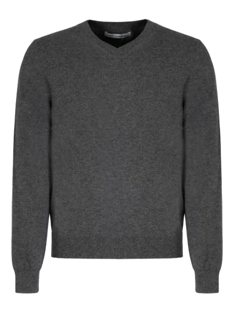 Comme Des Garçons Shirt v-neck wool sweater Grey FZN107051