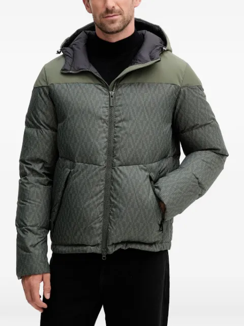 Colmar hooded patterned jacket Green 12055ZN